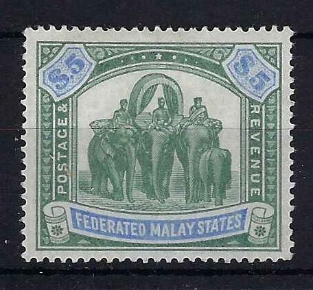 Image of Malaysia-Federated Malay States SG 25a LMM British Commonwealth Stamp